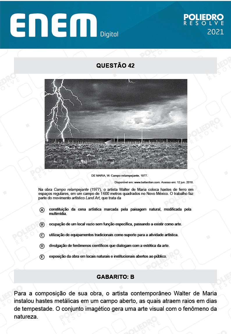 Questão 42 - 1º Dia - Prova Branca - Espanhol - ENEM DIGITAL 2020