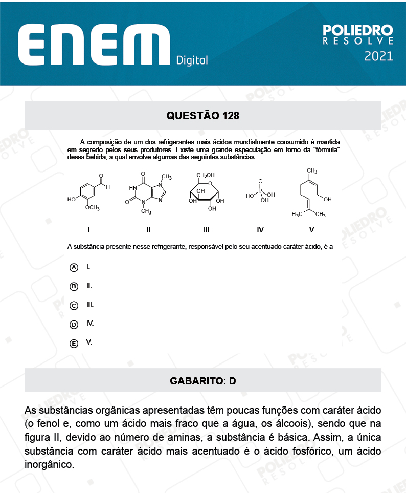 Questão 128 - 2º Dia - Prova Azul - ENEM DIGITAL 2020