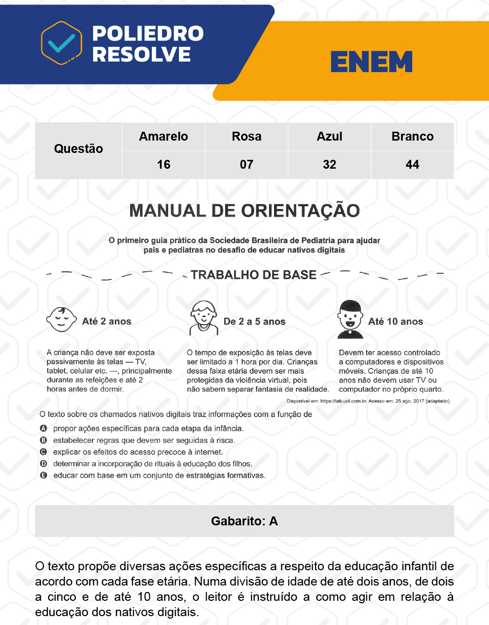 Questão 44 - 1º Dia - Prova Branca - ENEM 2022