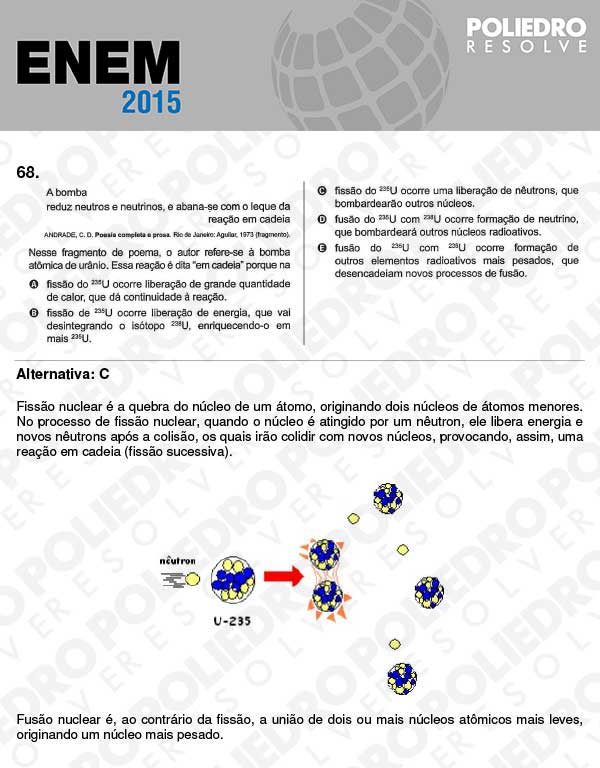 Questão 68 - Sábado (Prova Branca) - ENEM 2015