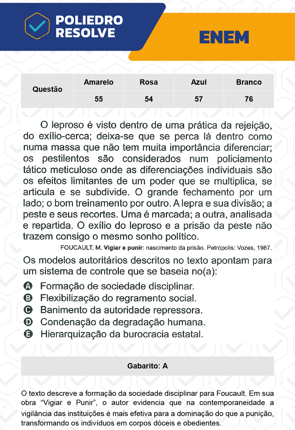 Questão 76 - 1º Dia - Prova Branca - ENEM 2022