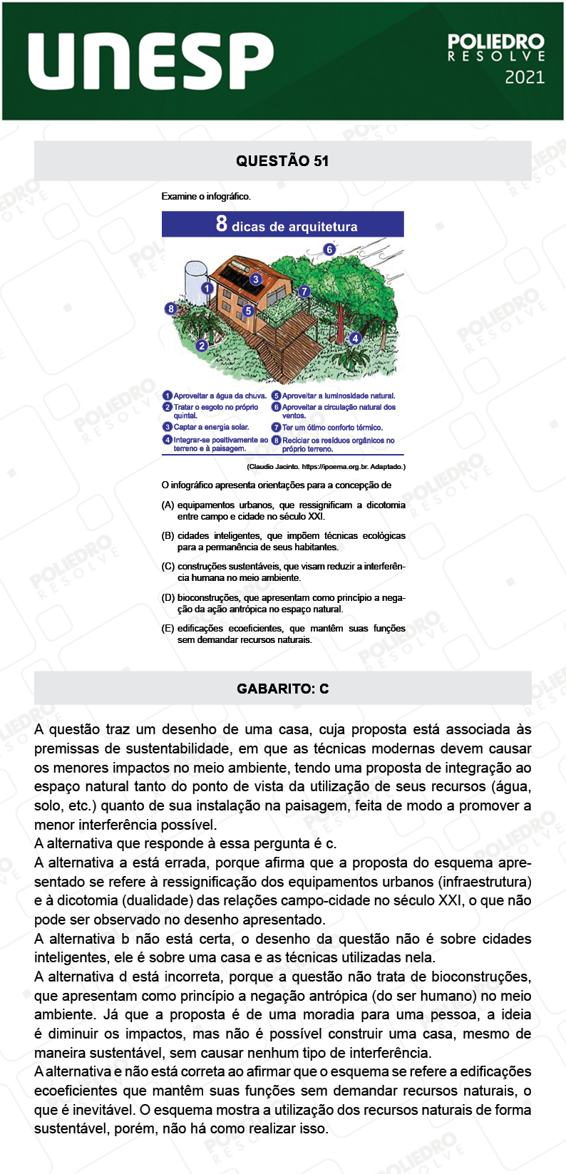 Questão 51 - 1ª Fase - 2º Dia - UNESP 2021