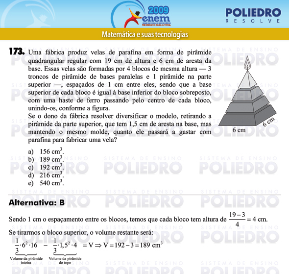 Questão 173 - Prova - ENEM 2009