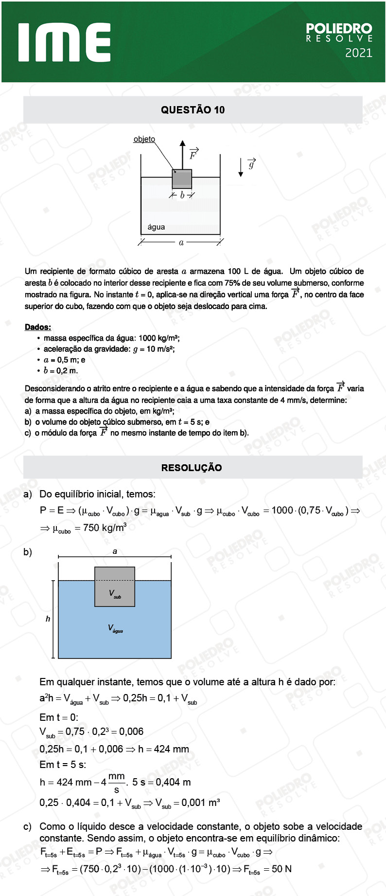 Dissertação 10 - 2ª Fase - Física - IME 2021