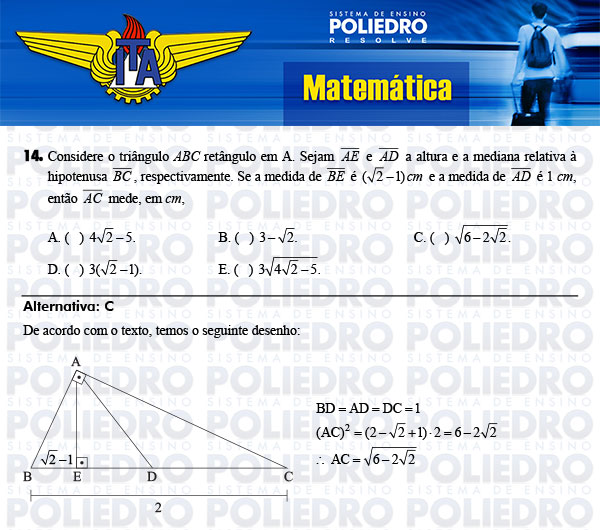 Questão 14 - Matemática - ITA 2014