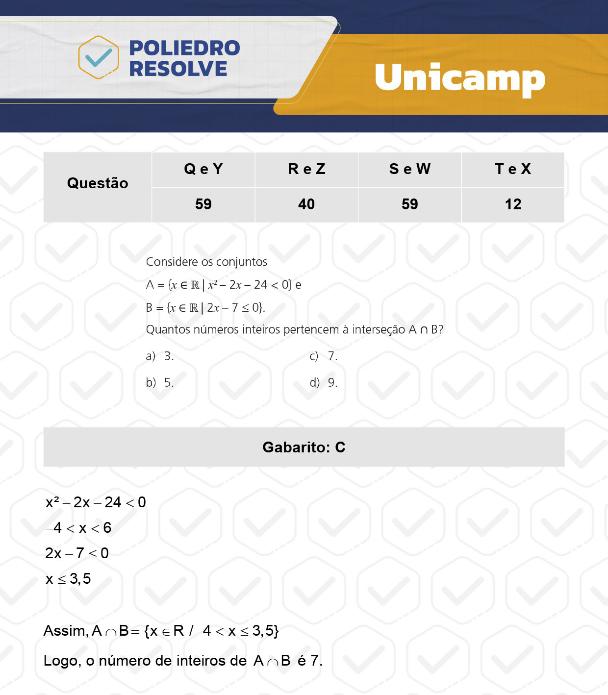 Questão 40 - 1ª Fase - 1º Dia - R e Z - UNICAMP 2024