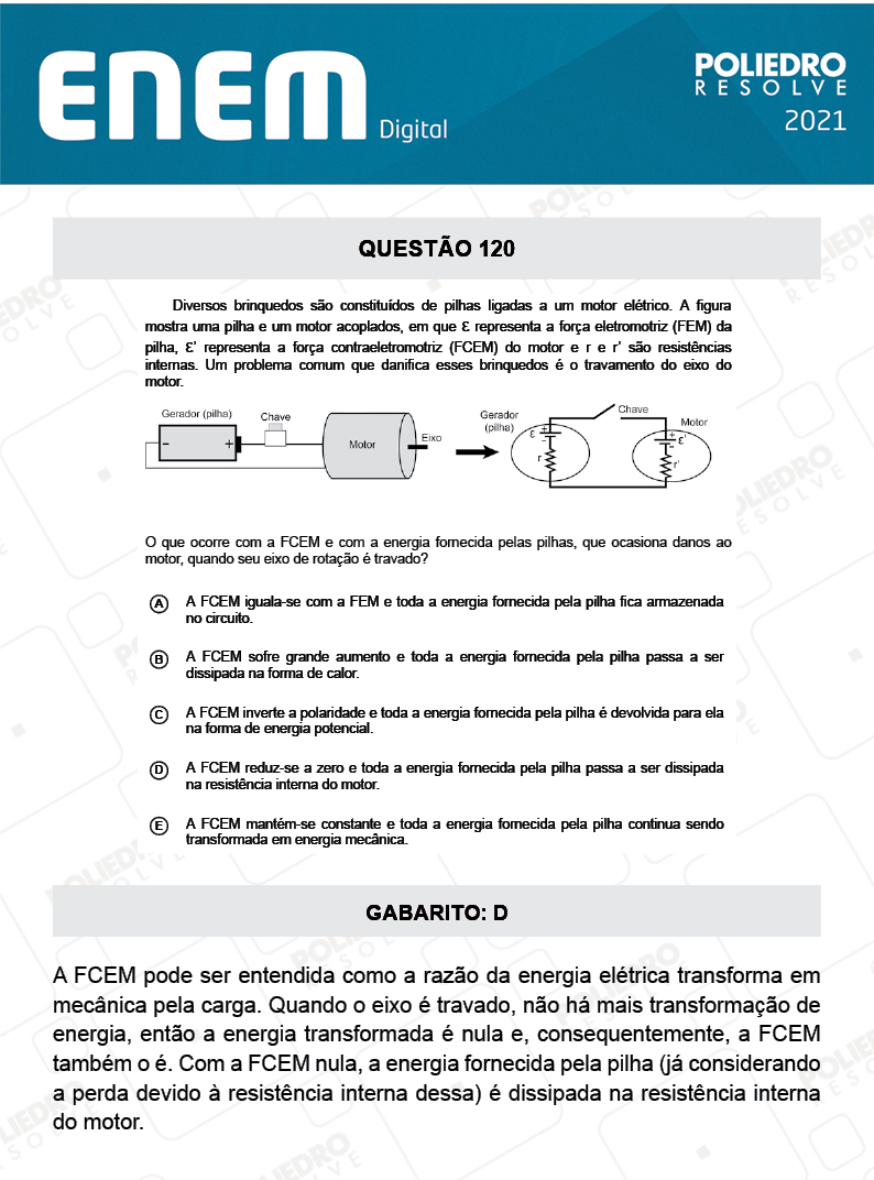 Questão 120 - 2º Dia - Prova Amarela - ENEM DIGITAL 2020