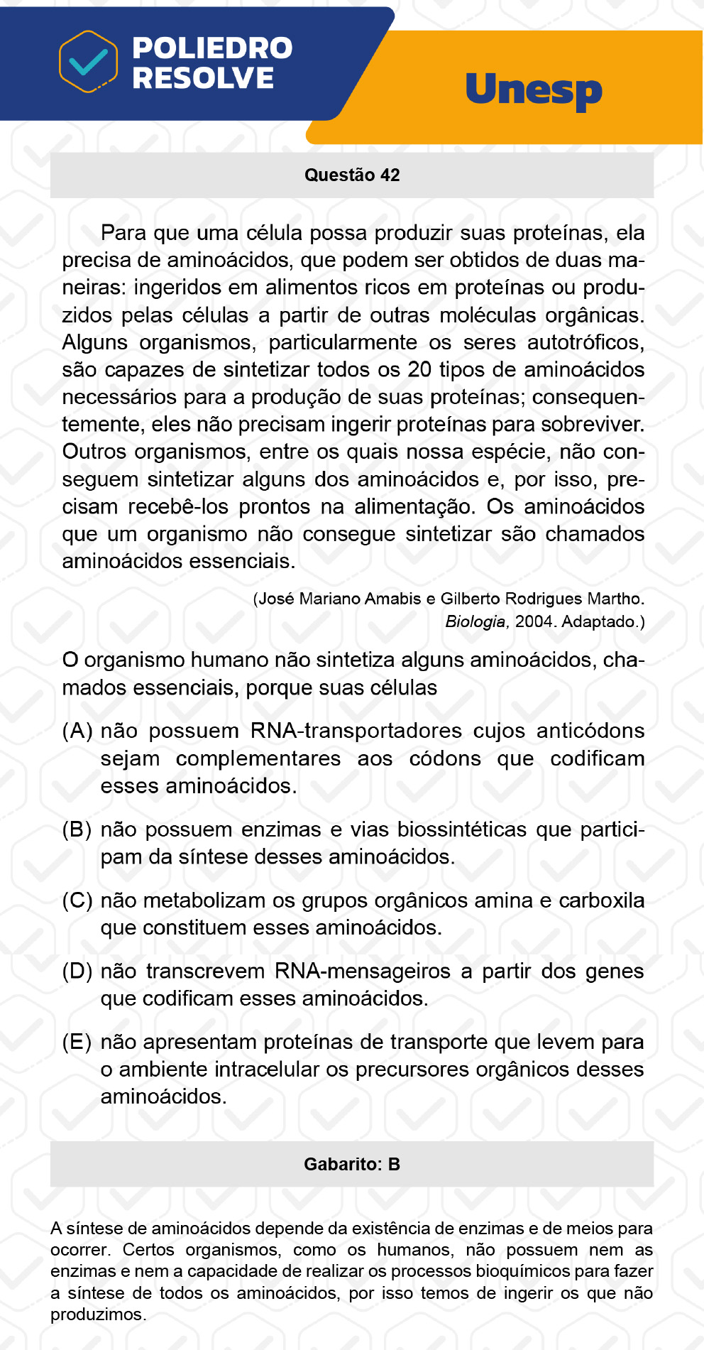 Questão 42 - 2ª Fase - UNESP 2023