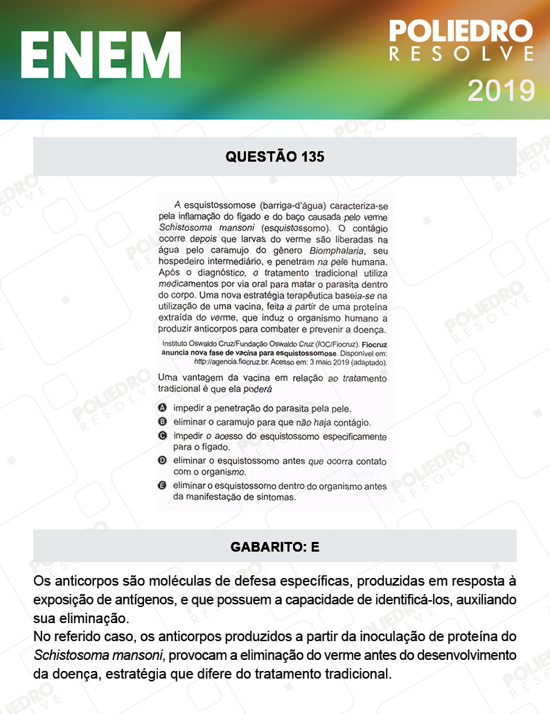 Questão 135 - 2º DIA - PROVA CINZA - ENEM 2019