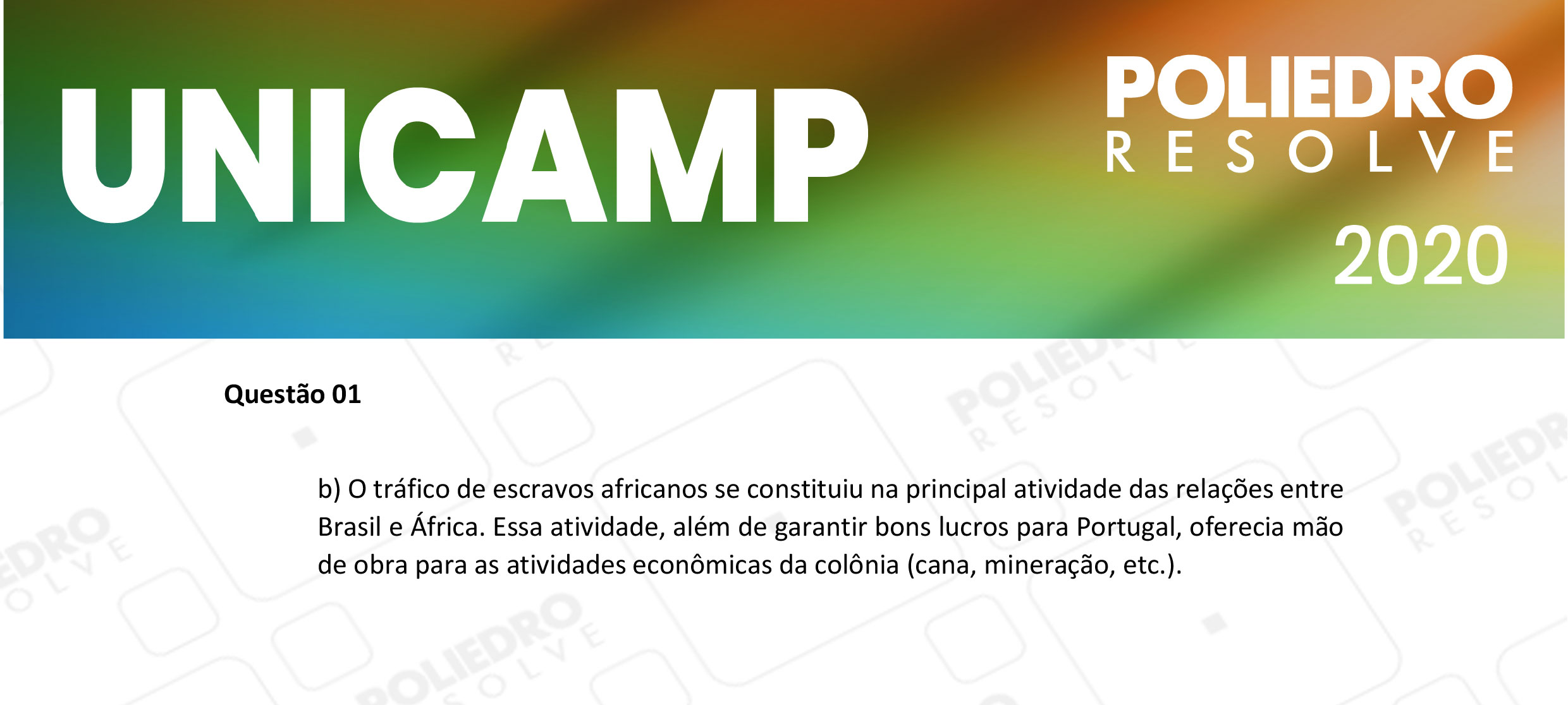 Questão 1 - 2ª Fase - 2º Dia - UNICAMP 2020