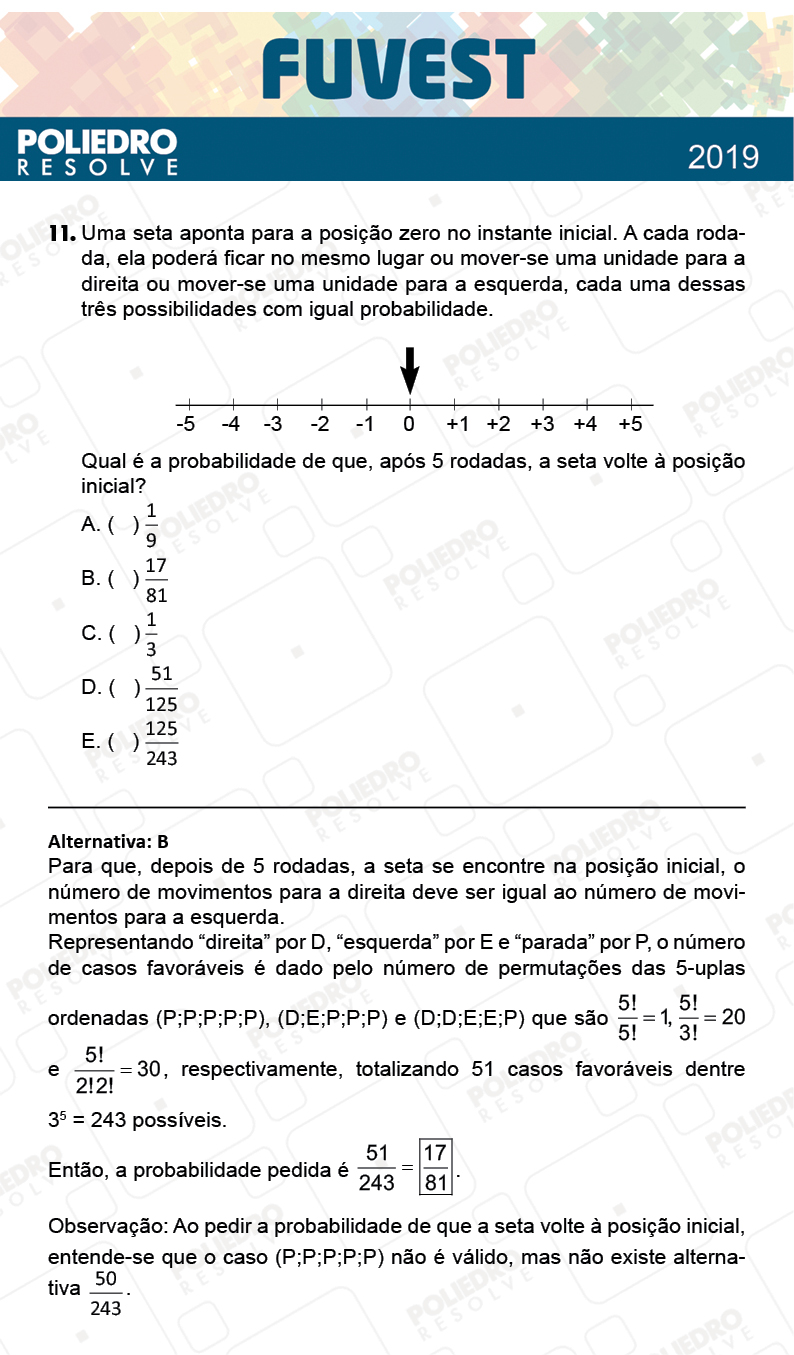 Questão 11 - 1ª Fase - Prova Q - FUVEST 2019