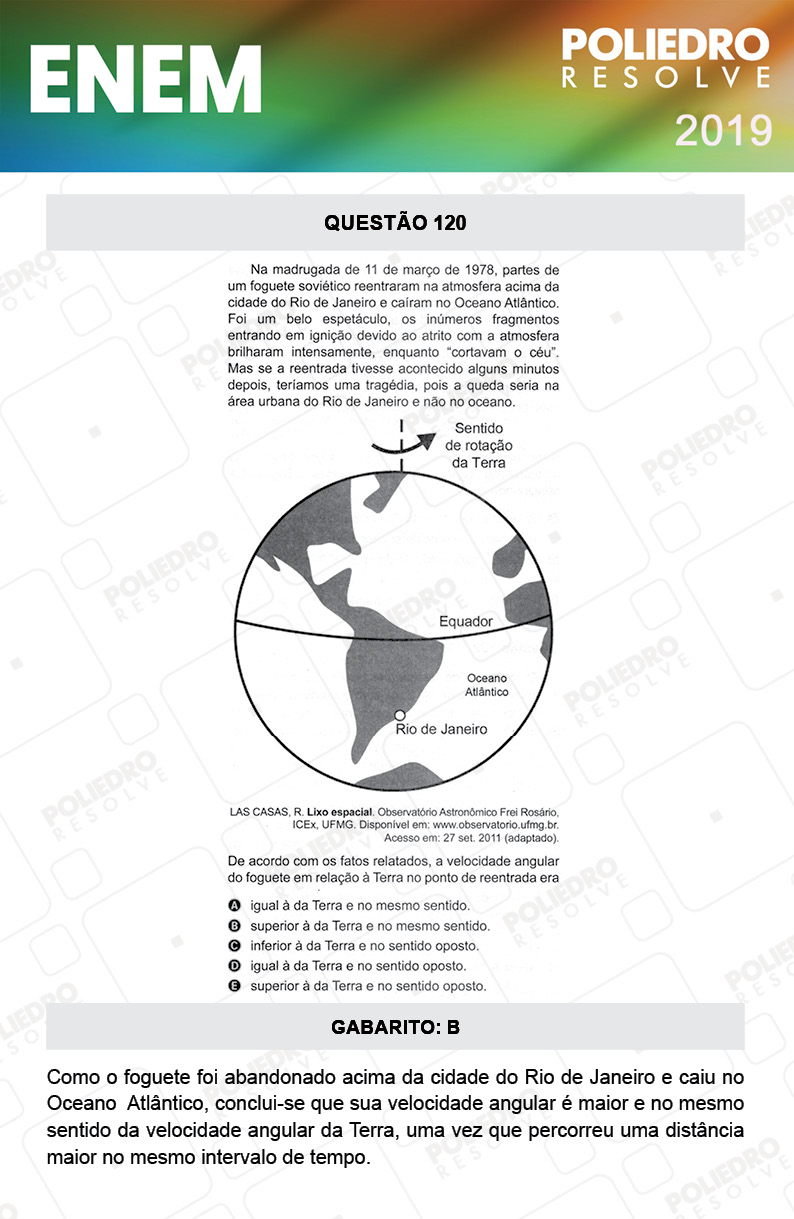 Questão 120 - 2º DIA - PROVA AMARELA - ENEM 2019