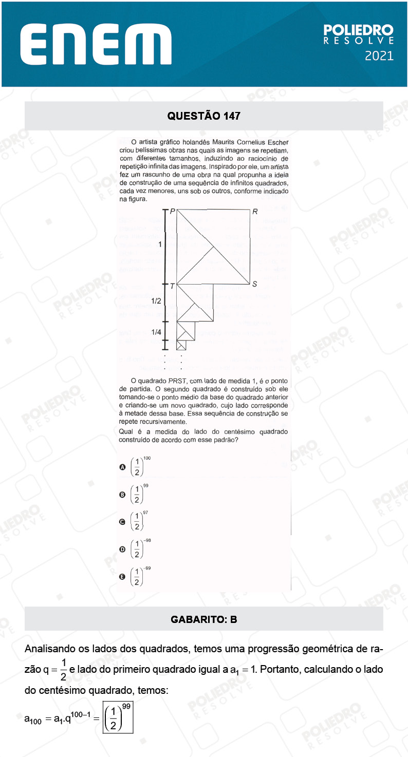 Questão 147 - 2º Dia - Prova Rosa - ENEM 2020