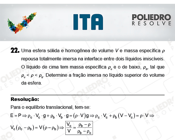 Dissertação 22 - Física - ITA 2018