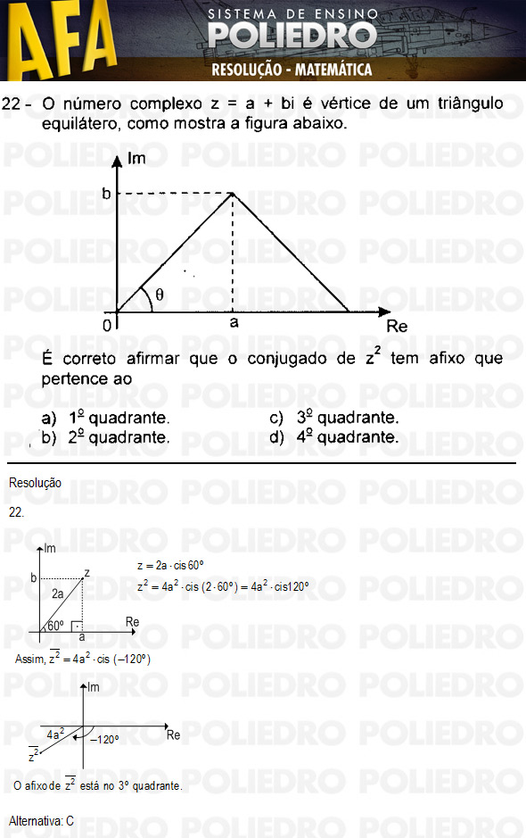 Questão 22 - Código 11 - AFA 2011