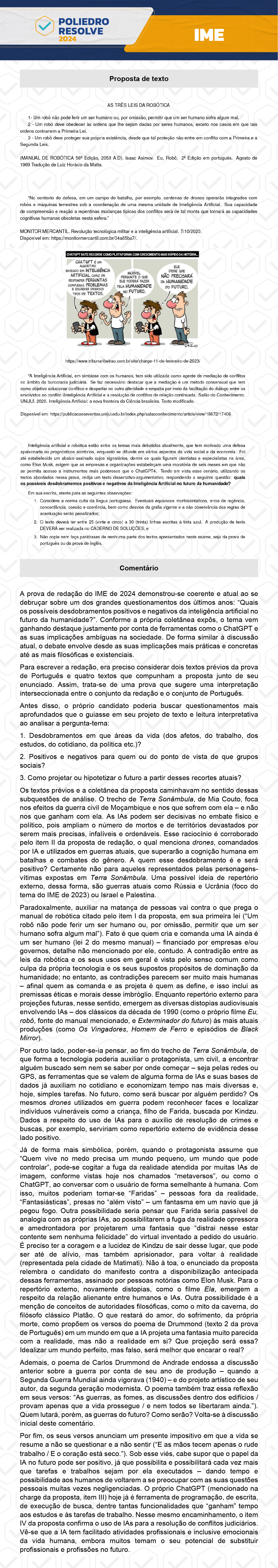 Redação - 2ª Fase - 4º Dia - IME 2024