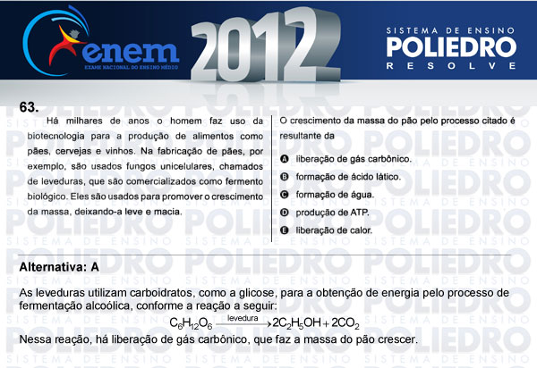 Questão 63 - Sábado (Prova azul) - ENEM 2012