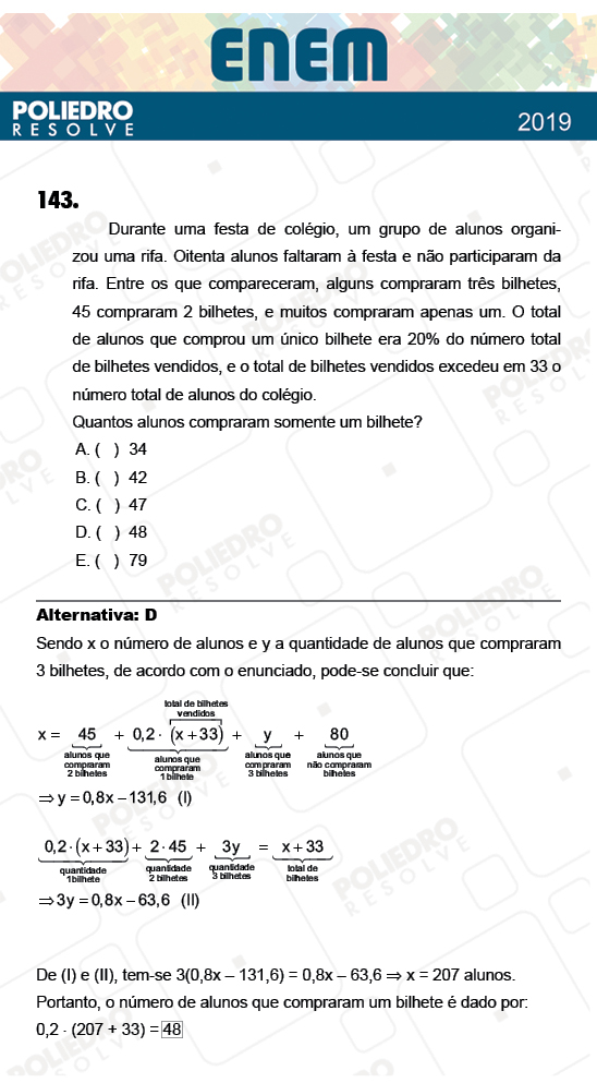 Questão 143 - 2º Dia - Prova CINZA - ENEM 2018