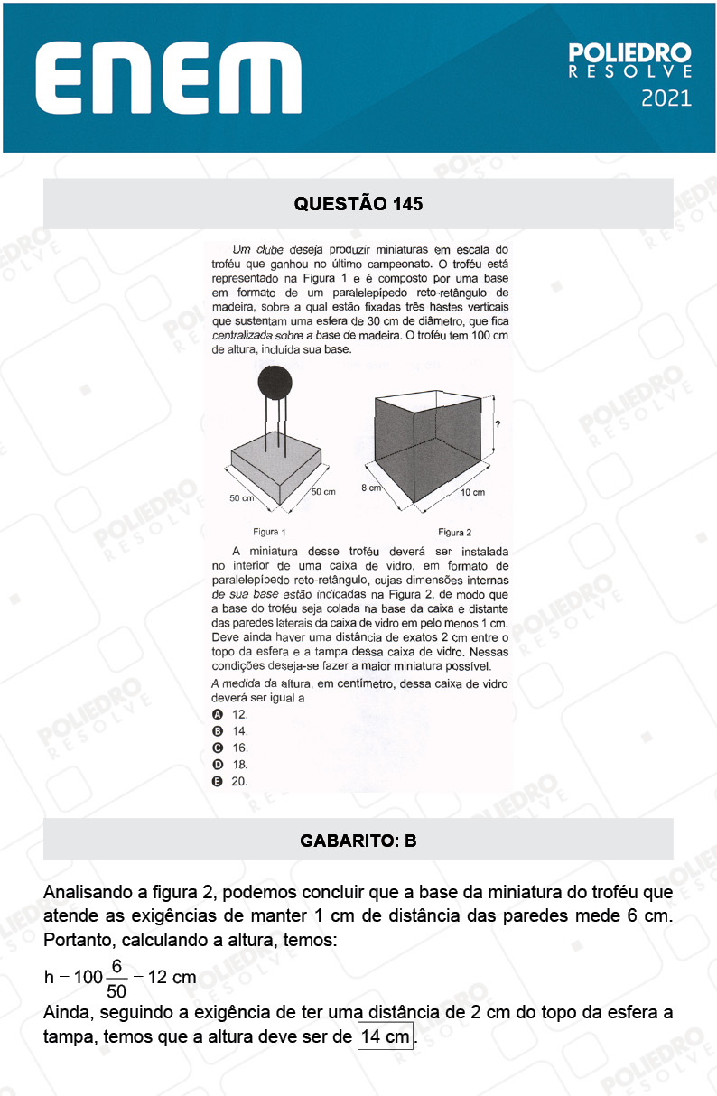 Questão 145 - 2º Dia - Prova Azul - ENEM 2020