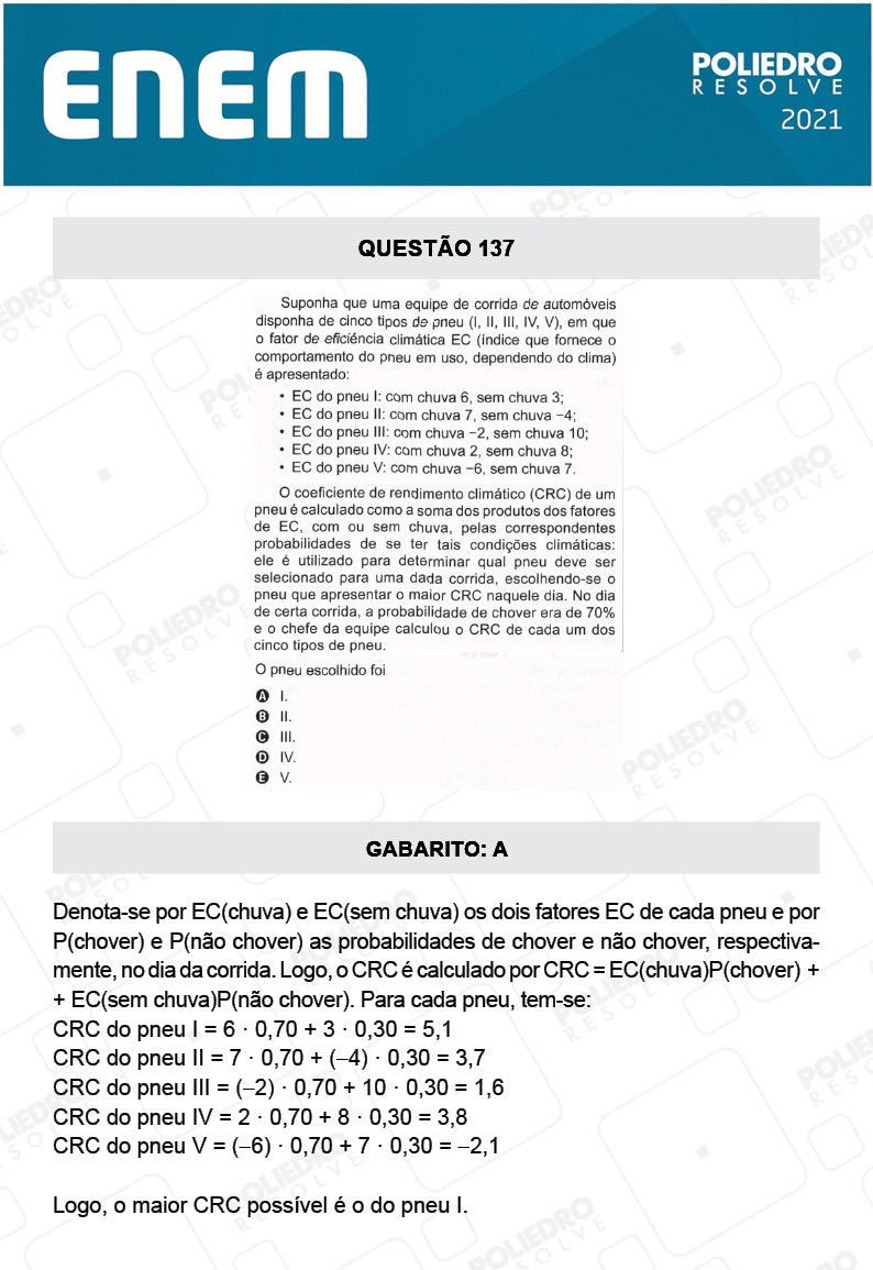 Questão 137 - 2º Dia - Prova Rosa - ENEM 2020