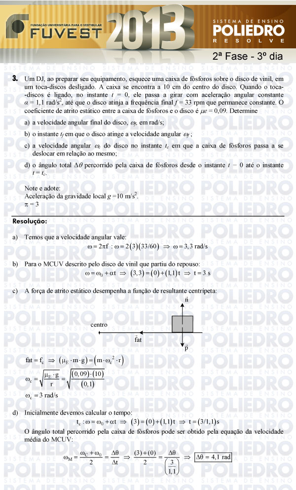 Dissertação 3 - 2ª Fase 3º Dia - FUVEST 2013