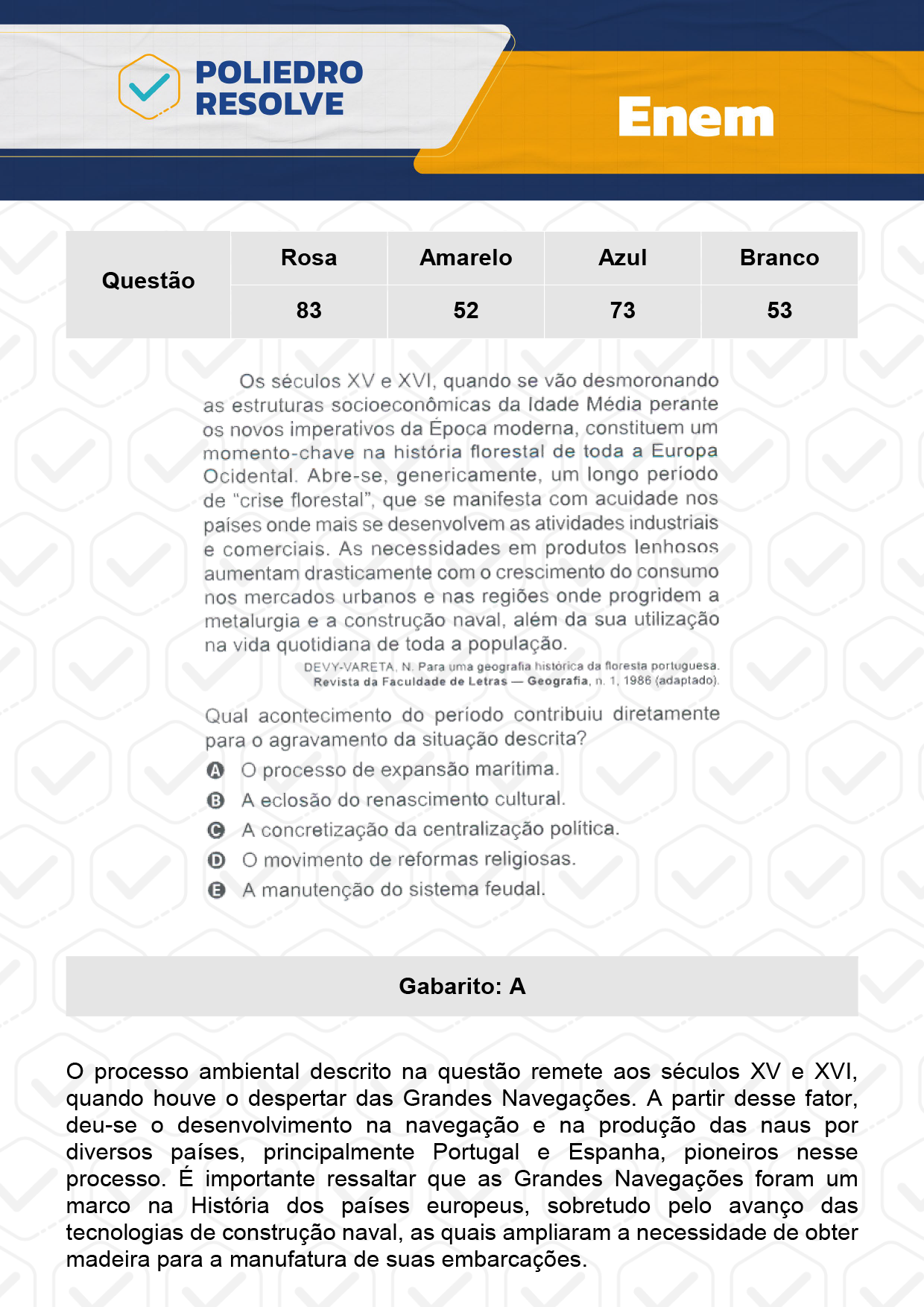 Questão 52 - Dia 1 - Prova Amarela - Enem 2023