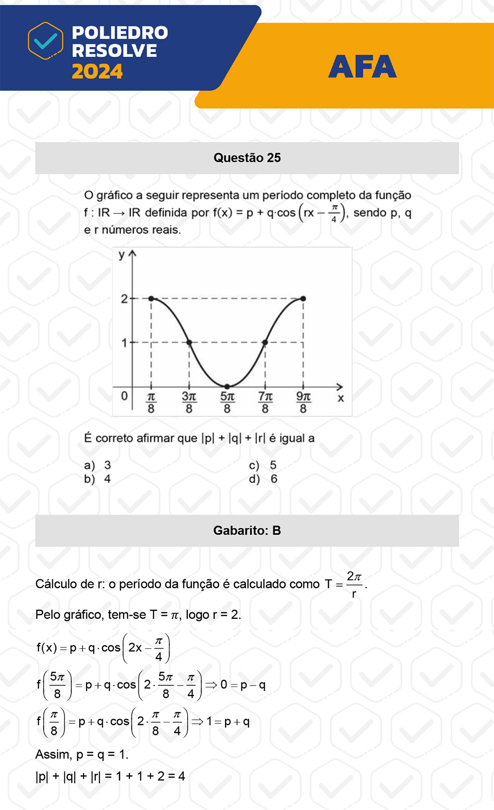 Questão 25 - Prova Modelo A - AFA 2024