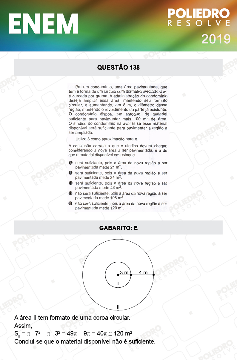 Questão 138 - 2º DIA - PROVA CINZA - ENEM 2019