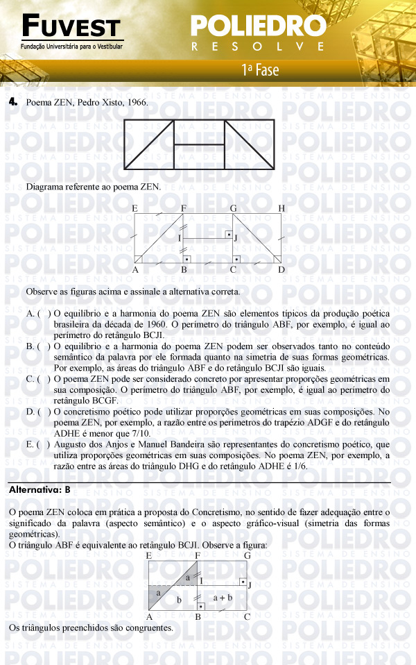 Questão 4 - 1ª Fase - FUVEST 2011