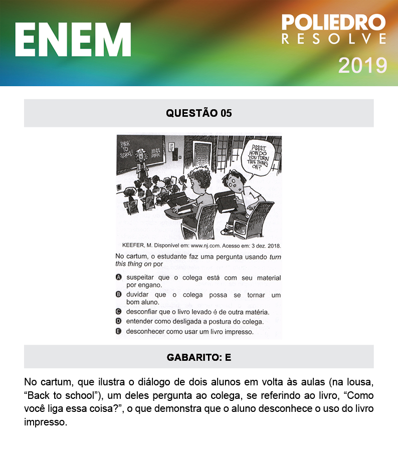 Questão 5 - 1º DIA - PROVA AZUL - ENEM 2019