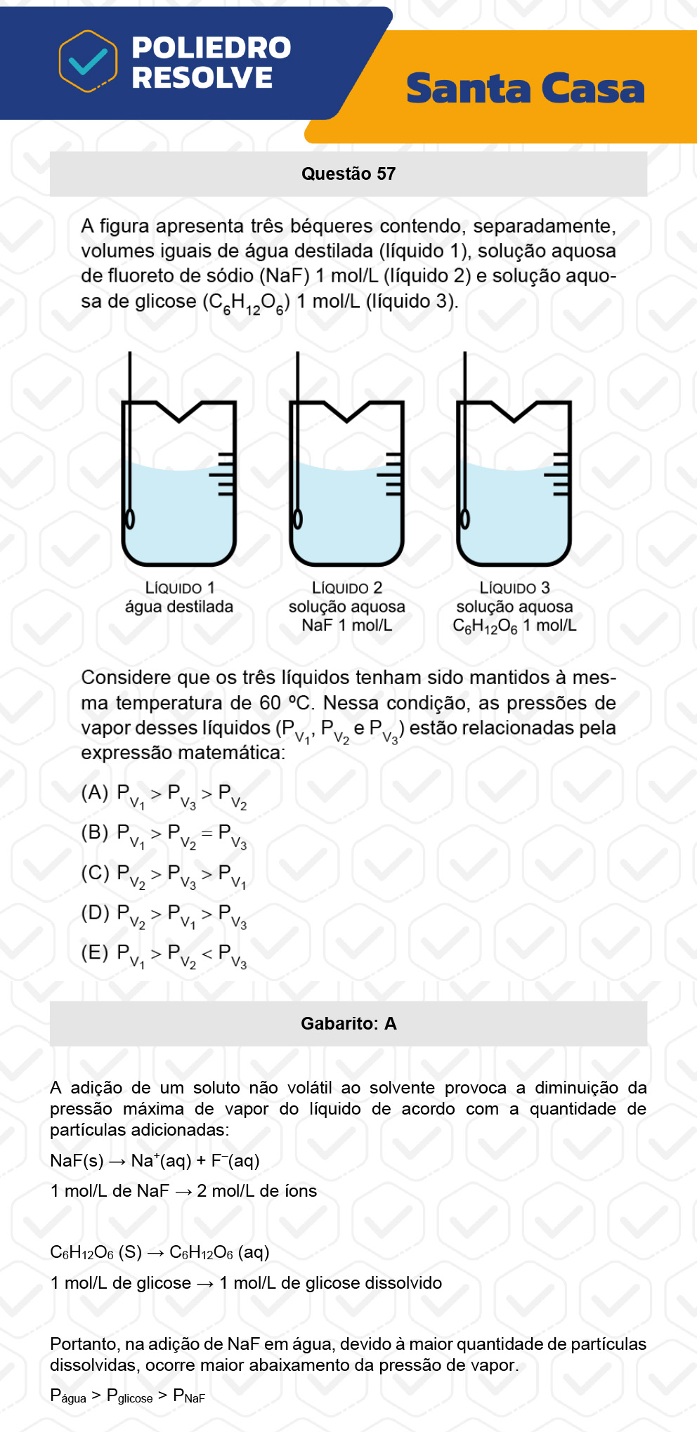 Questão 57 - 1º Dia - SANTA CASA 2023