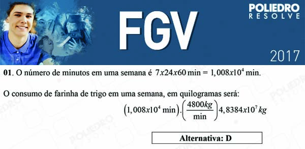 Questão 1 - Objetivas - 2017.1 - FGV 2017