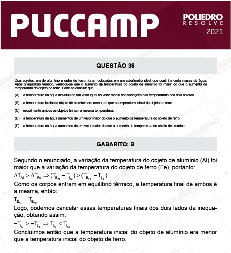 Questão 36 - Direito - PUC-Campinas 2021