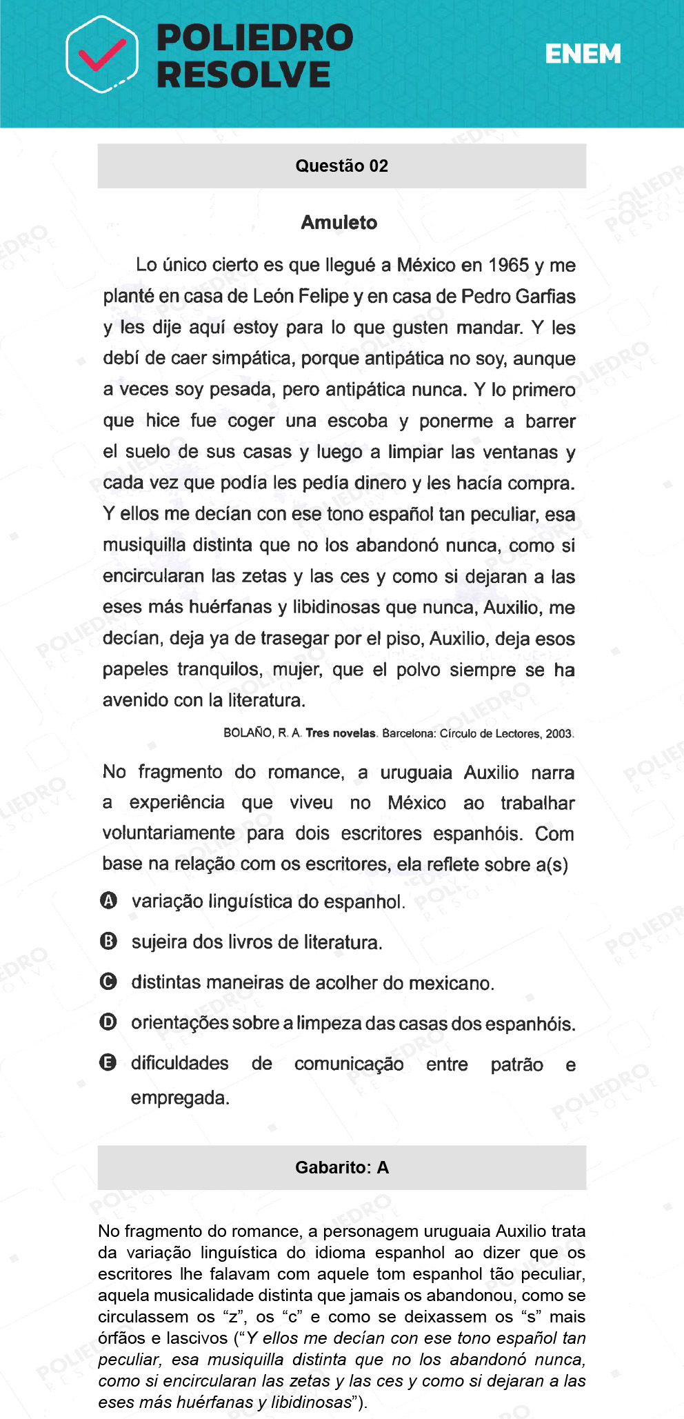 Questão 2 - 1º Dia - Prova Azul - ENEM 2021