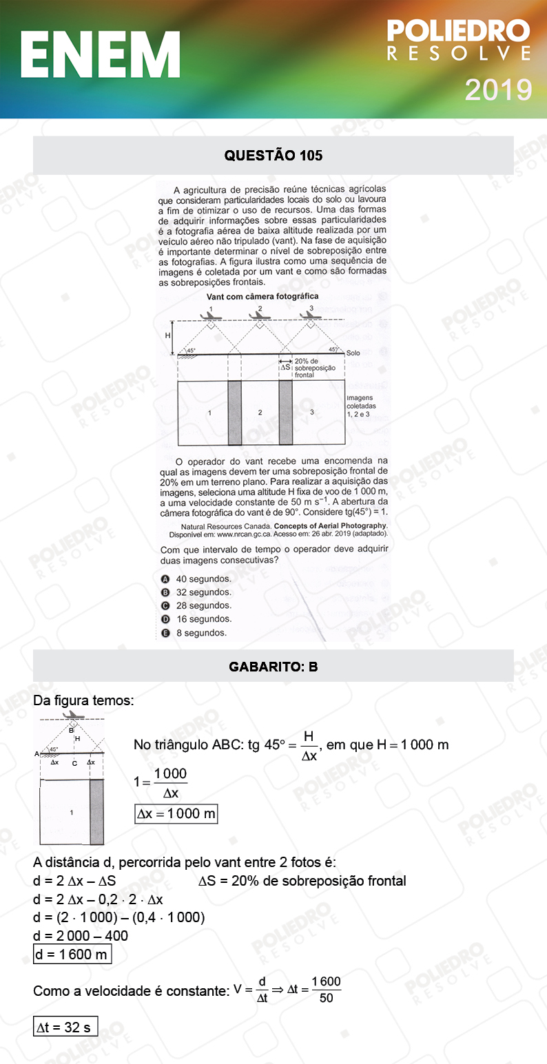 Questão 105 - 2º DIA - PROVA ROSA - ENEM 2019