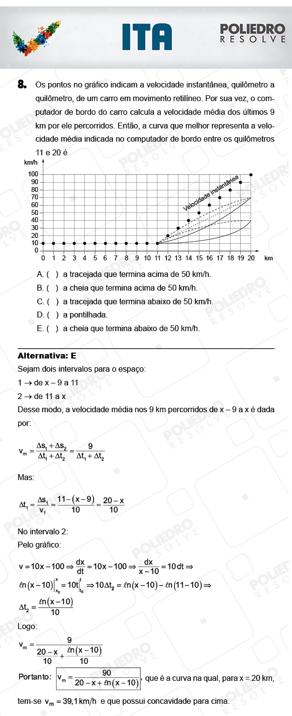 Questão 8 - Física - ITA 2018