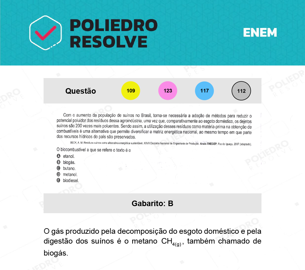 Questão 109 - 2º Dia - Prova Amarela - ENEM 2021