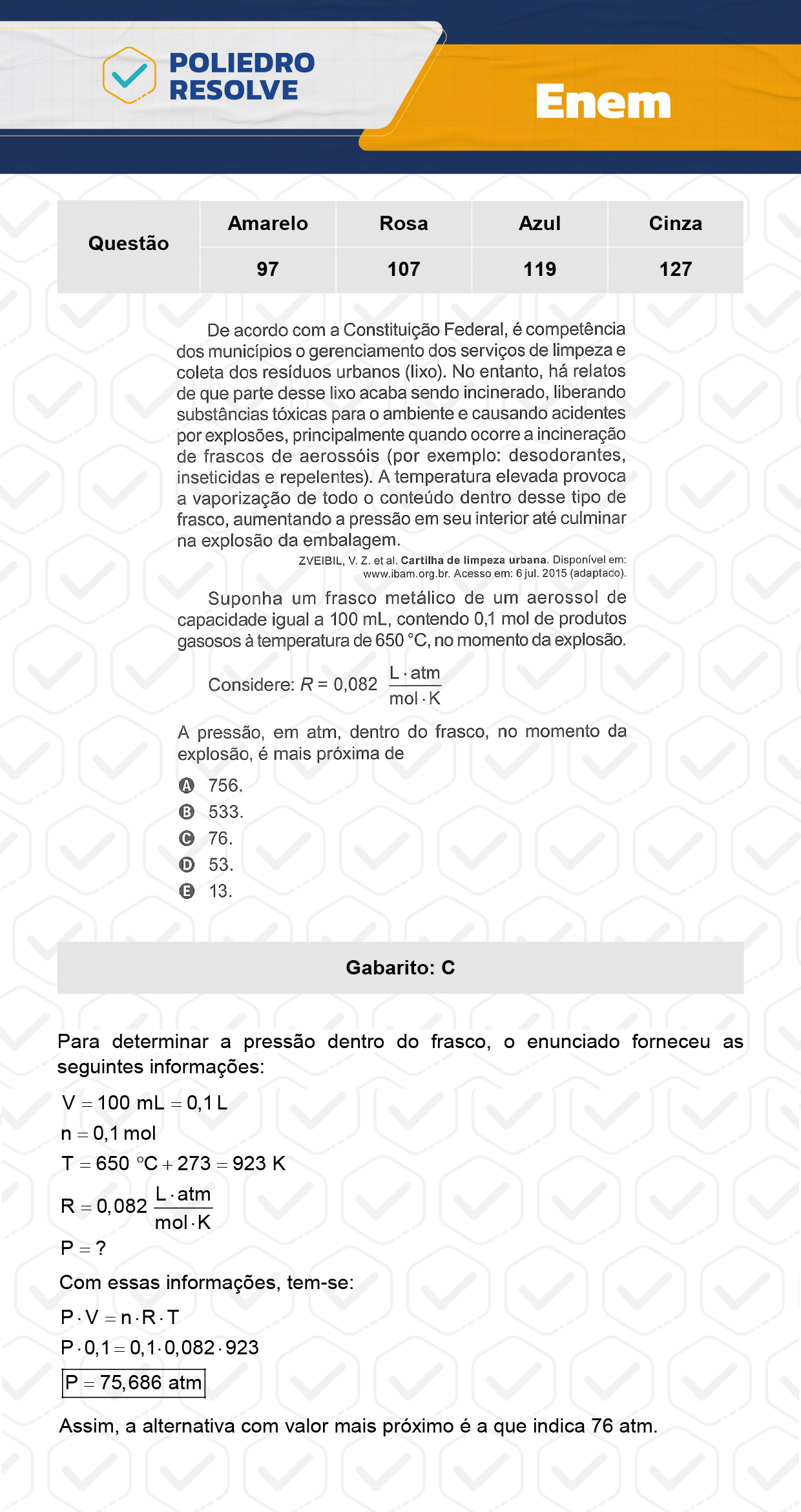 Questão 37 - Dia 2 - Prova Cinza - Enem 2023