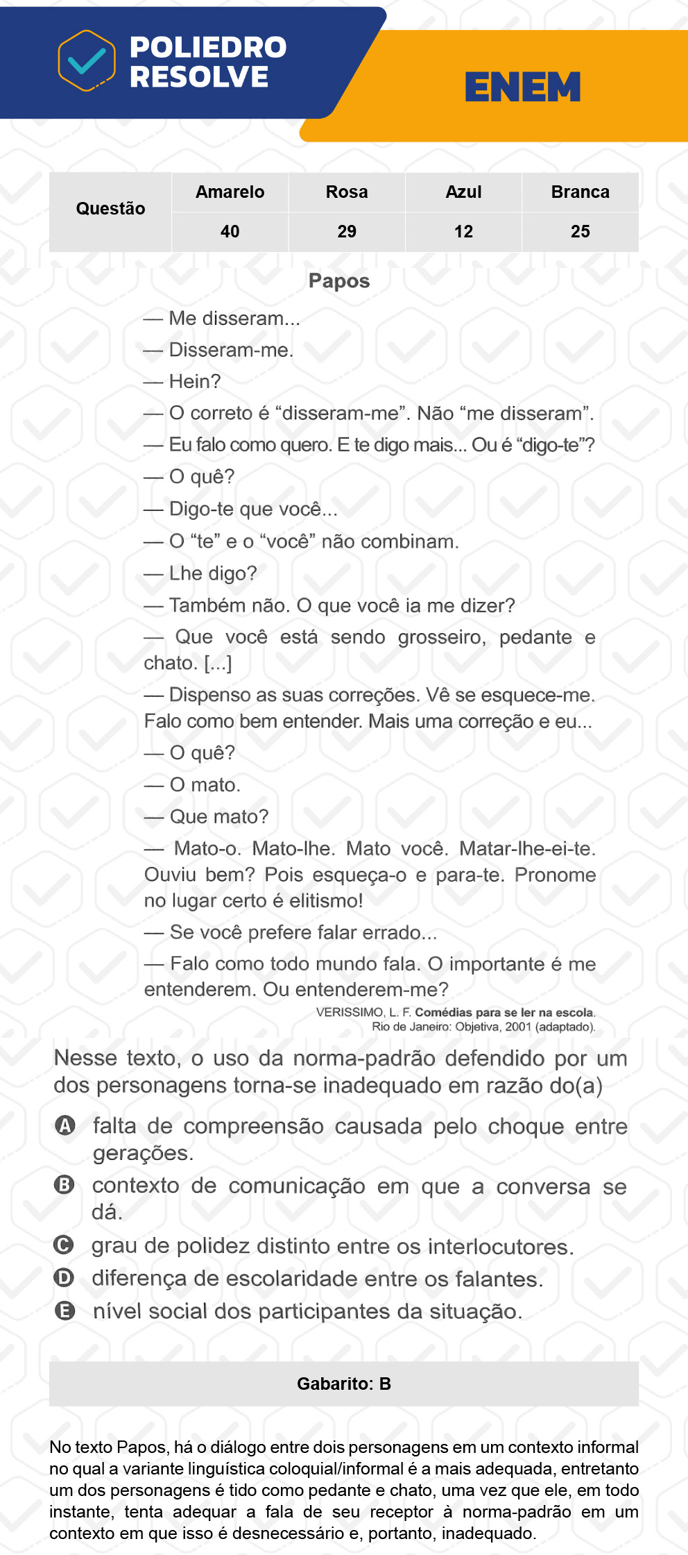 Questão 29 - 1º Dia - Prova Rosa - ENEM 2022