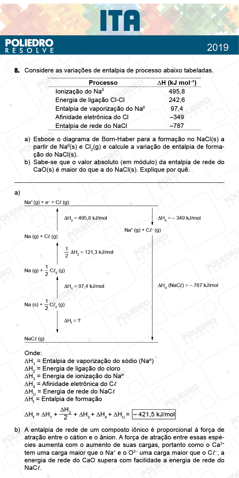 Dissertação 8 - 2ª Fase - 1º Dia - MAT / QUI - ITA 2019