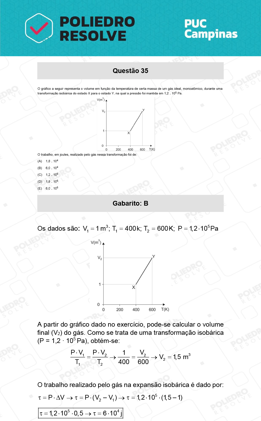 Questão 35 - Prova Geral e Medicina - PUC-Campinas 2022