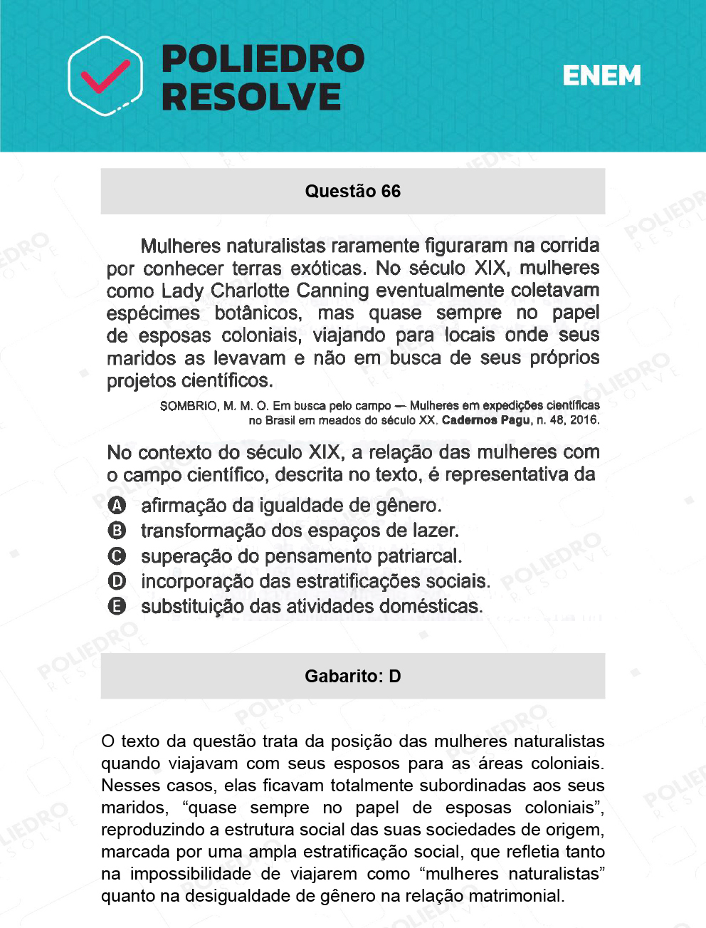 Questão 66 - 1º Dia - Prova Branca - ENEM 2021