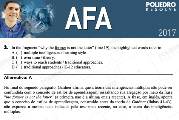 Questão 3 - Prova Modelo B - AFA 2017