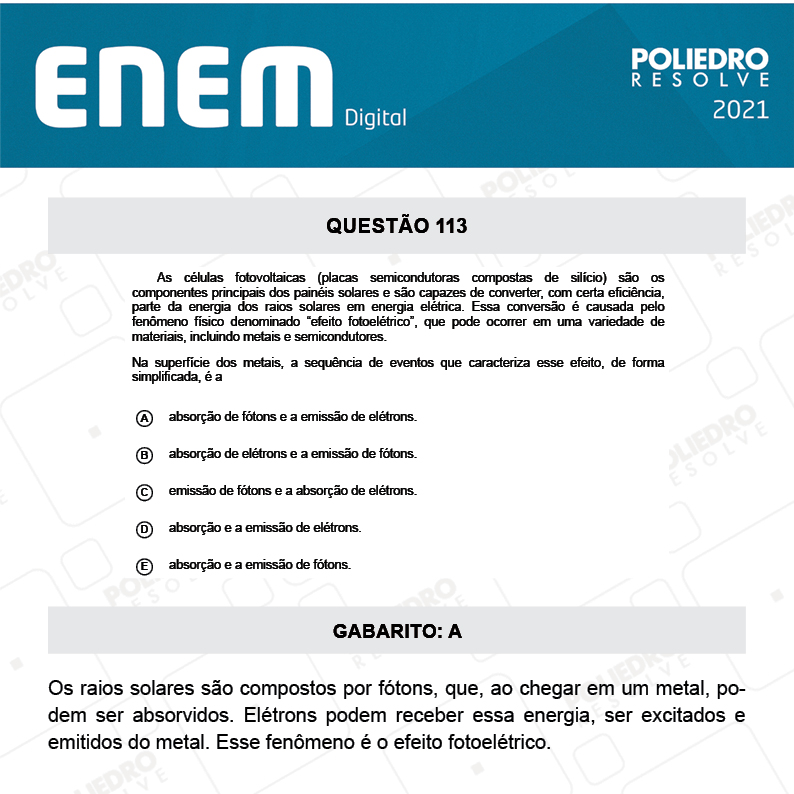 Questão 113 - 2º Dia - Prova Cinza - ENEM DIGITAL 2020