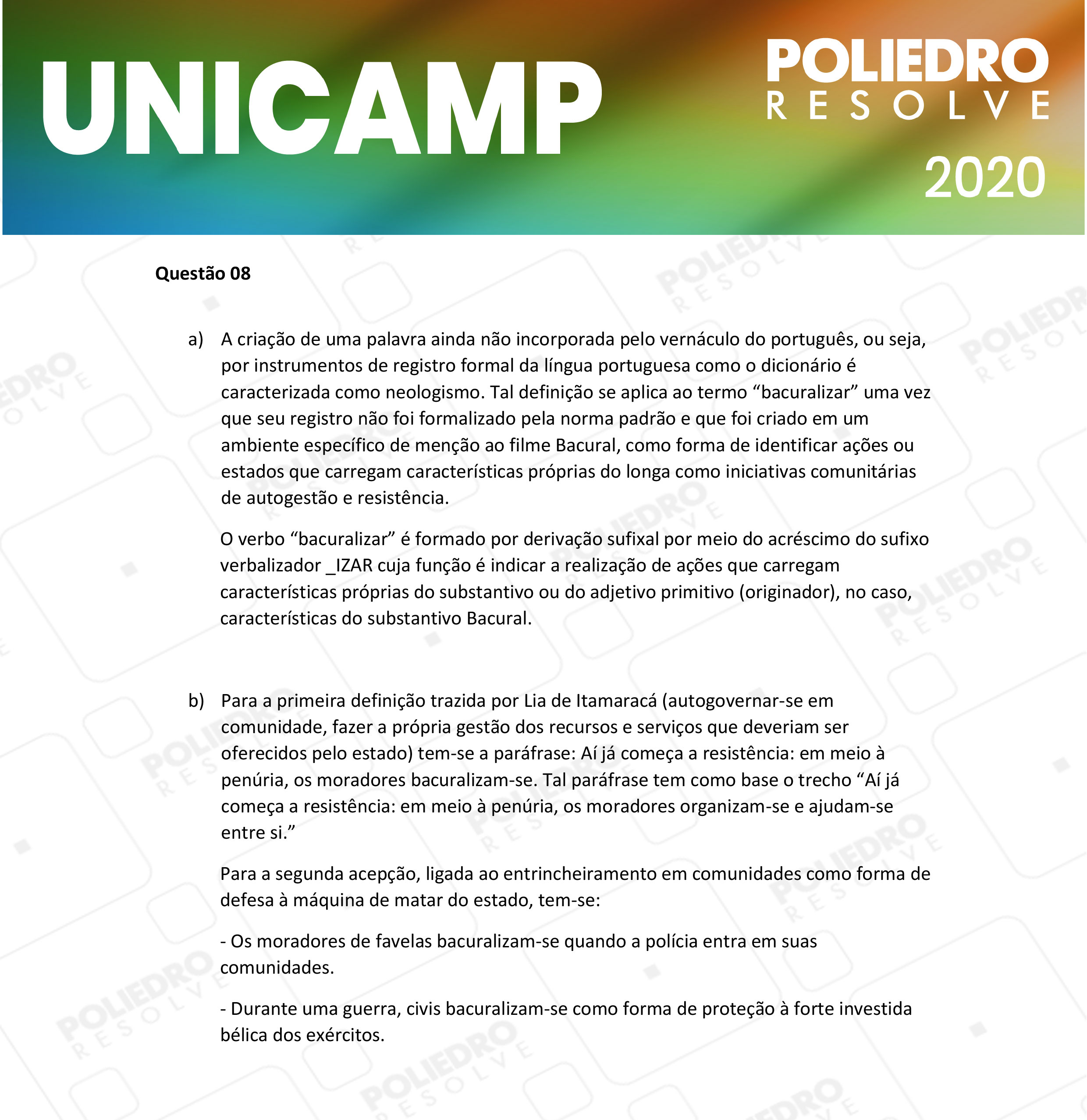 Dissertação 8 - 2ª Fase - 1º Dia - UNICAMP 2020