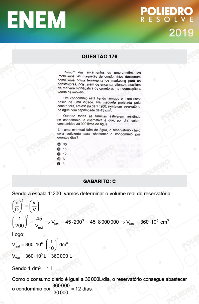 Questão 176 - 2º DIA - PROVA CINZA - ENEM 2019