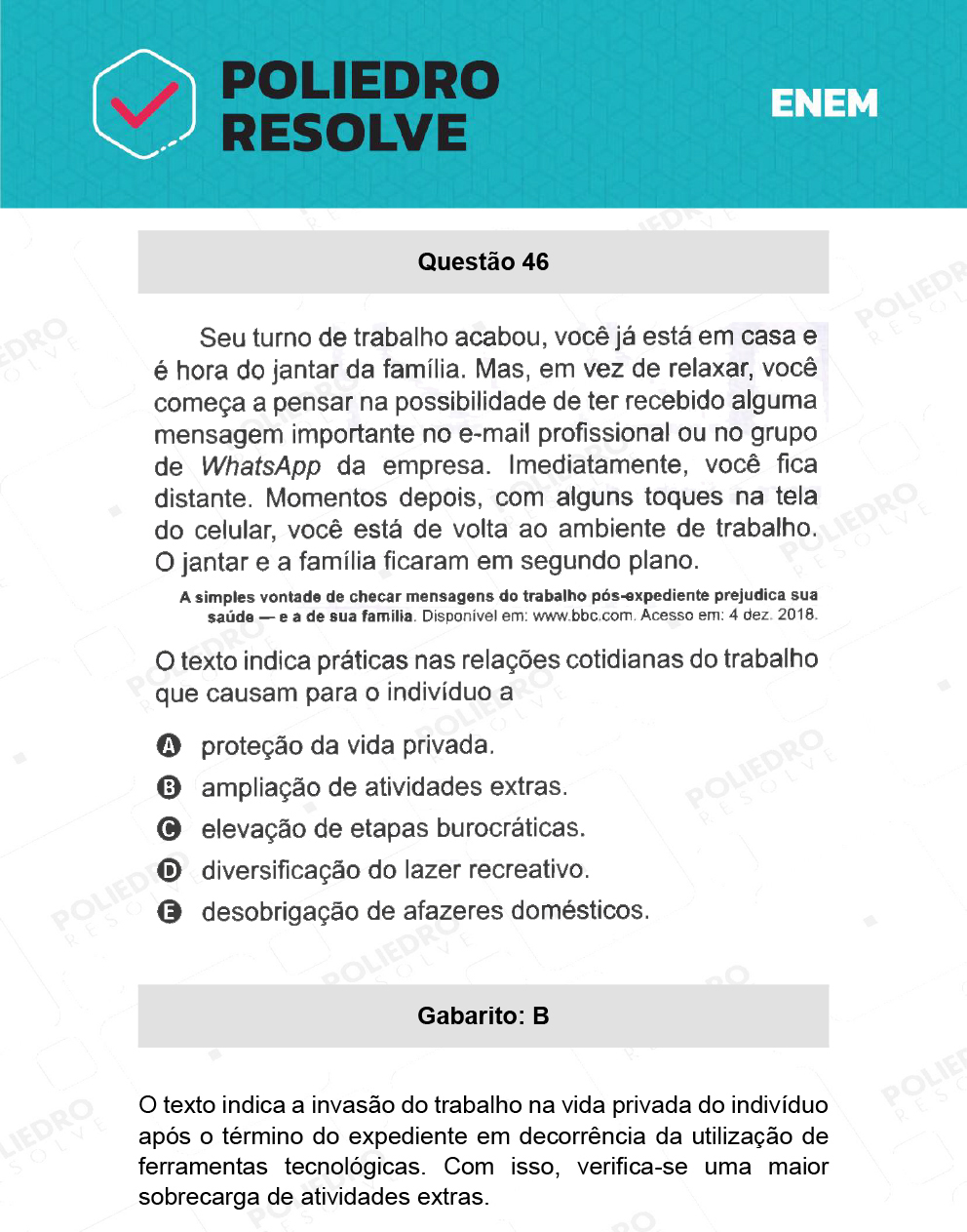 Questão 46 - 1º Dia - Prova Azul - ENEM 2021