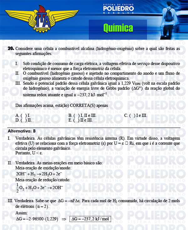 Questão 20 - Química - ITA 2014