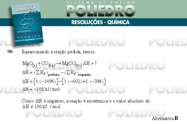 Questão 90 - Conhecimentos Gerais - UNIFESP 2008