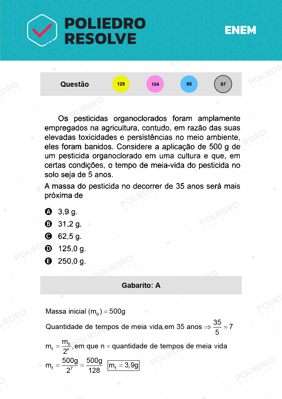 Questão 104 - 2º Dia - Prova Rosa - ENEM 2021